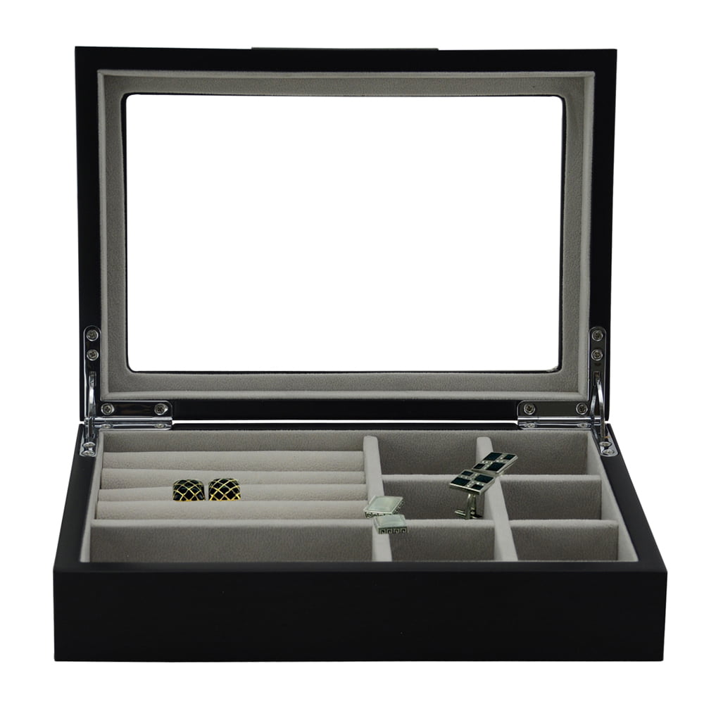 Bark Veneered MDF Jewelry Organizer Case