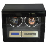 Carbon Fiber 2 Watch Winder with Touchscreen Control