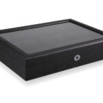 18 Watch Black Wood Veneer Watch Case