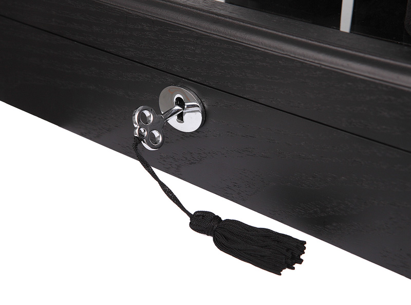 18 Watch Black Wood Veneer Watch Case