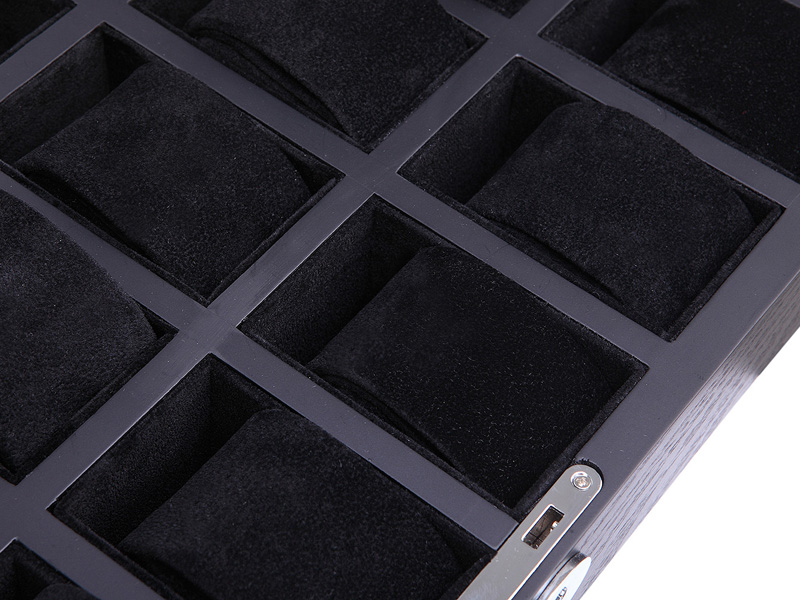 18 Watch Black Wood Veneer Watch Case