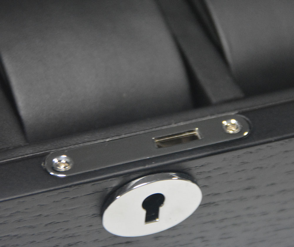 watch case front panel with standard hardware lock detail