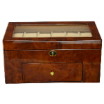 20 slot watch case with deep yellow high gloss finish and glass display window