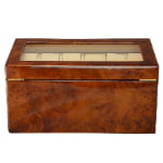 high gloss deep yellow watch case with closed rear view design
