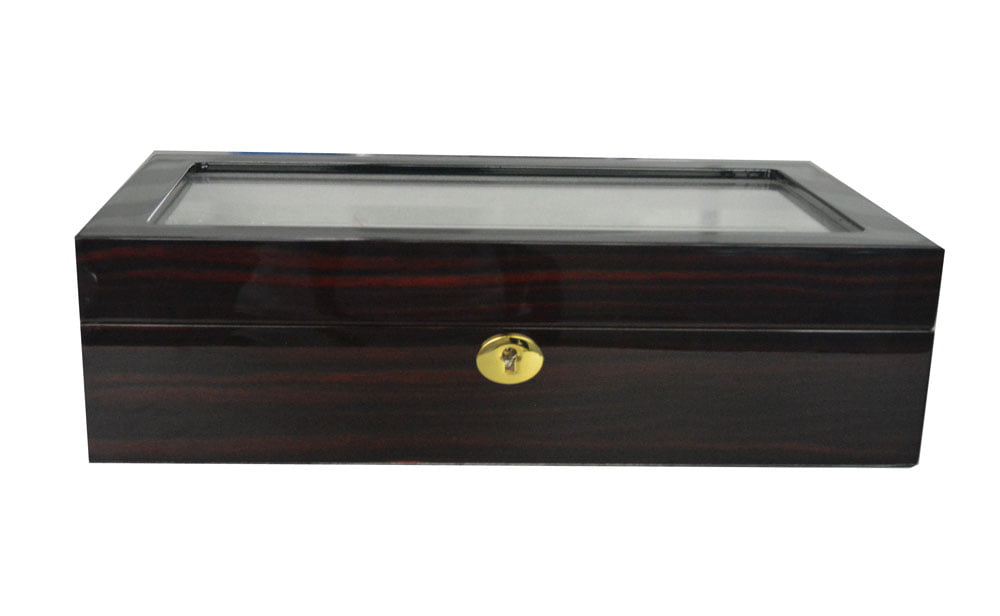 High Glossy Ebony with Grey 12 Watch Case