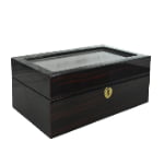 High Glossy Ebony with Grey 12 Watch Case