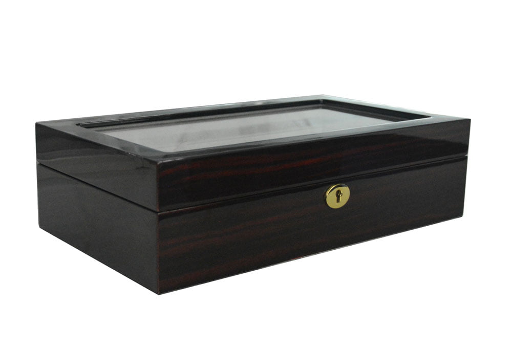 High Glossy Ebony with Grey 12 Watch Case