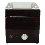 Double watch winder rear panel with knob control, power switch and adapter connection