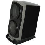 Glossy Black Plastic 2 Watch Winder with LED Light