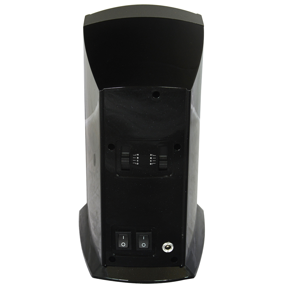 Glossy Black Plastic 2 Watch Winder with LED Light
