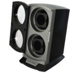 Glossy Black Plastic 2 Watch Winder with LED Light