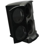 Glossy Black Plastic 2 Watch Winder with LED Light