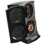 Glossy Black Plastic 2 Watch Winder with LED Light