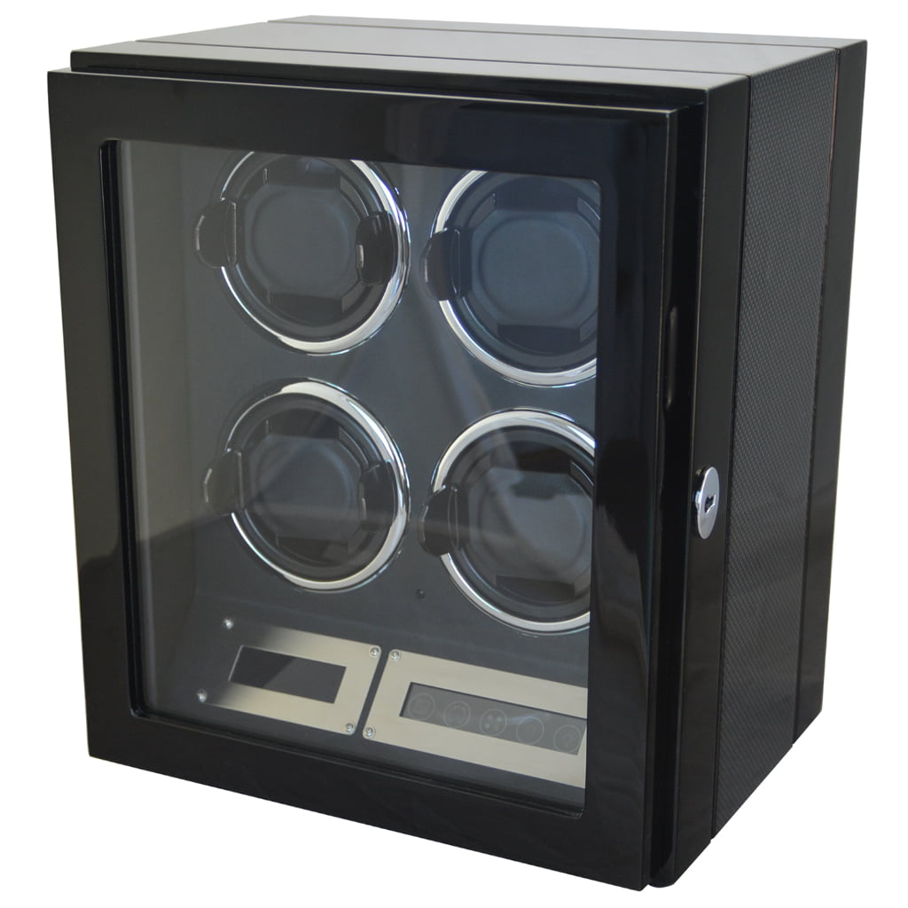 Carbon Fiber 4 Watch Winder with Adjustable TPD and Japanese Mabuchi Motor