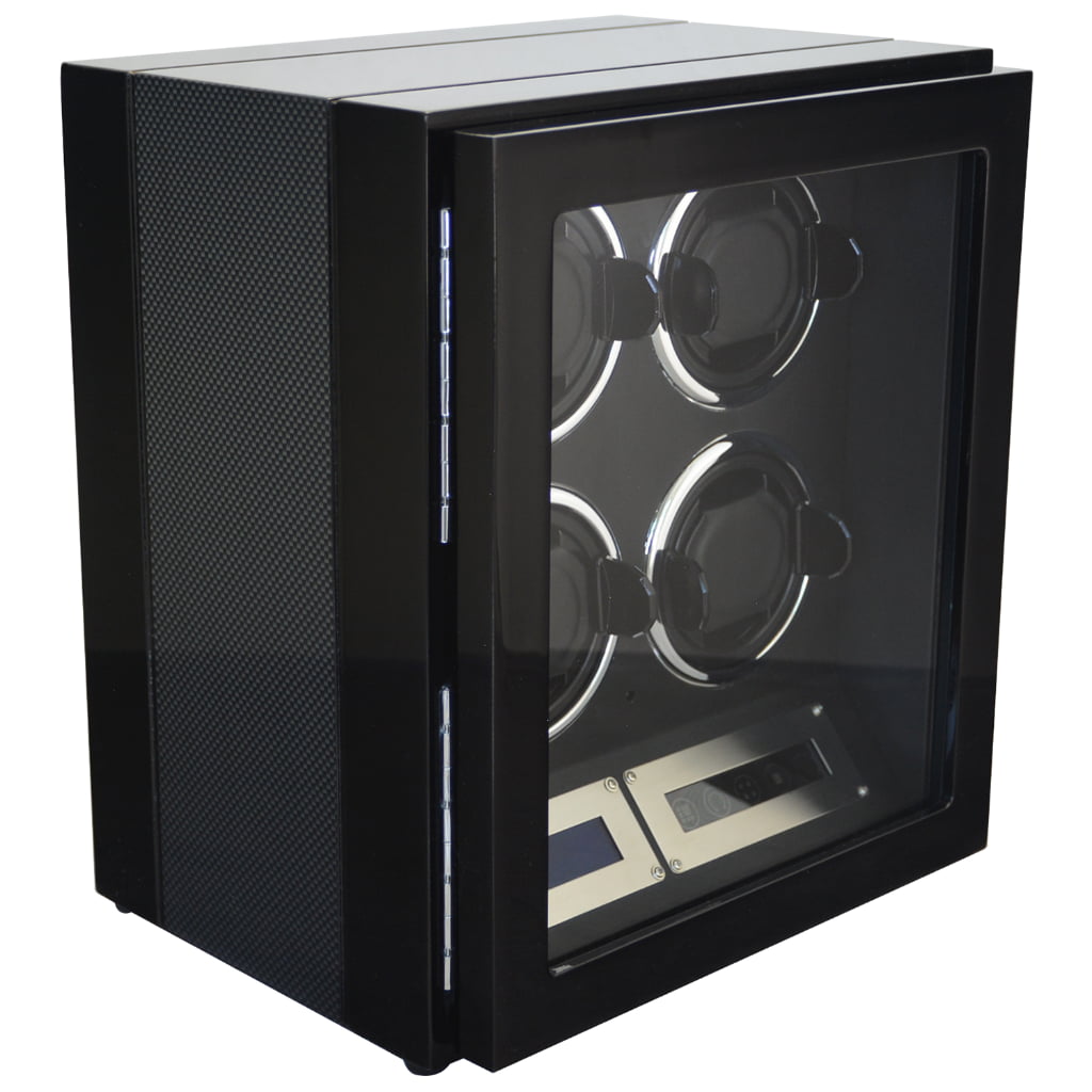 Carbon Fiber 4 Watch Winder with Adjustable TPD and Japanese Mabuchi Motor