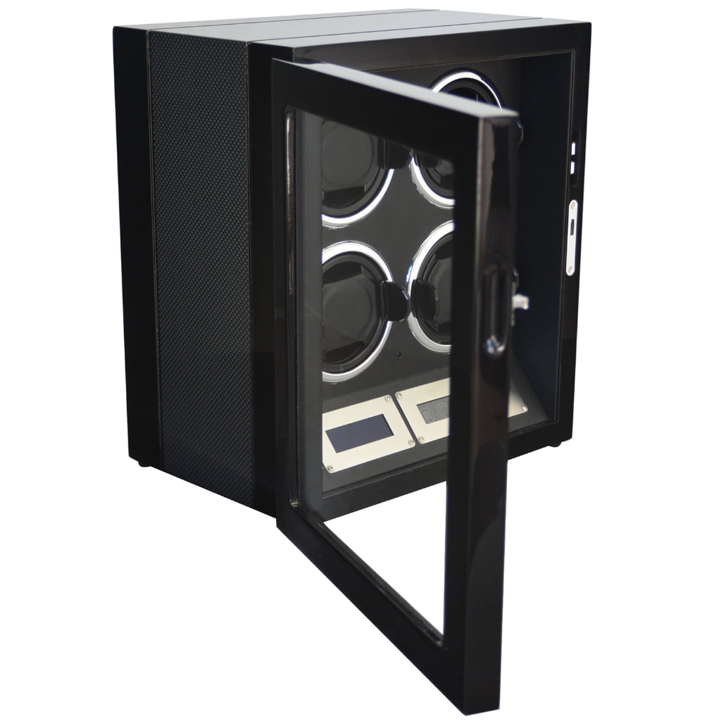 Carbon Fiber 4 Watch Winder with Adjustable TPD and Japanese Mabuchi Motor