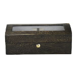 High Glossy Crocodile Grain Deep Green 4 Watch Case