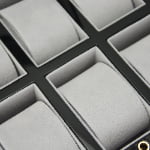 High Glossy Crocodile Grain Green 6 Watch Case with Tempered Glass Display