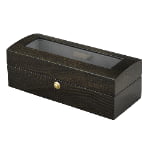 High Glossy Crocodile Grain Deep Green 4 Watch Case