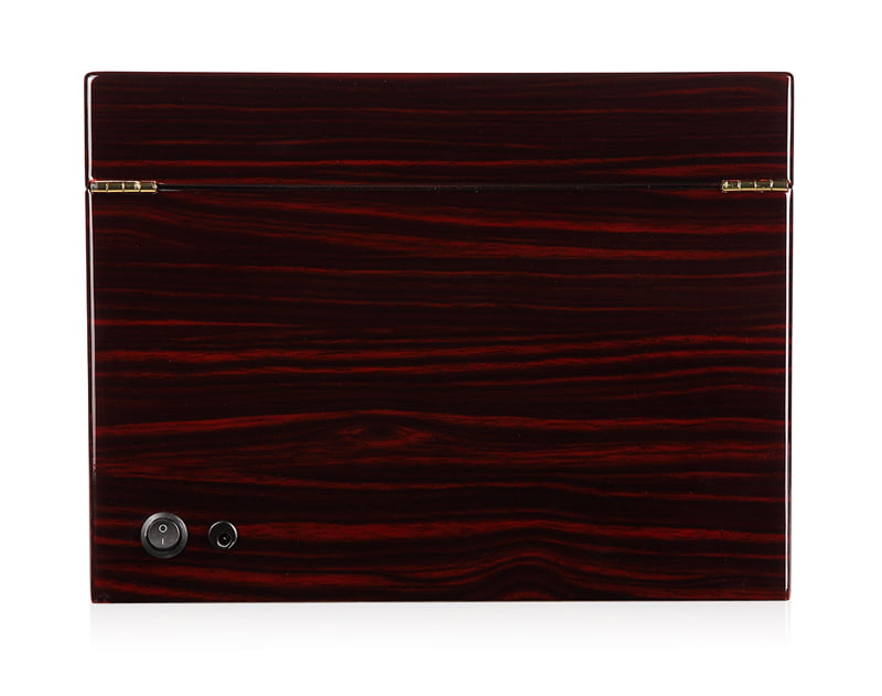 4 watch winder with ebony high-gloss back panel and power controls