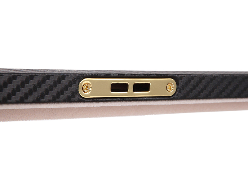 Carbon Fiber 6 Watch Case with Velvet Interior and Acrylic Display Window