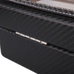 Carbon Fiber 6 Watch Case with Velvet Interior and Acrylic Display Window