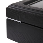 wood veneer watch case corner and hinge detail