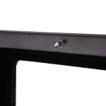 watch case glass lid hardware detail with black interior frame