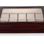 High Glossy Ebony with Apricot 10 Watch Case with Acrylic Display Window