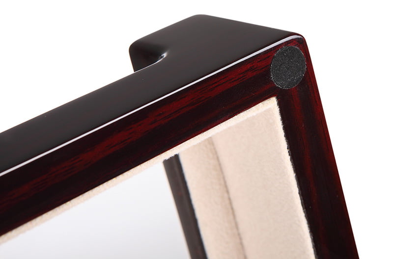 High Glossy Ebony with Apricot 10 Watch Case with Acrylic Display Window
