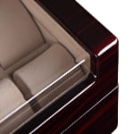 High Glossy Ebony with Apricot 10 Watch Case with Acrylic Display Window