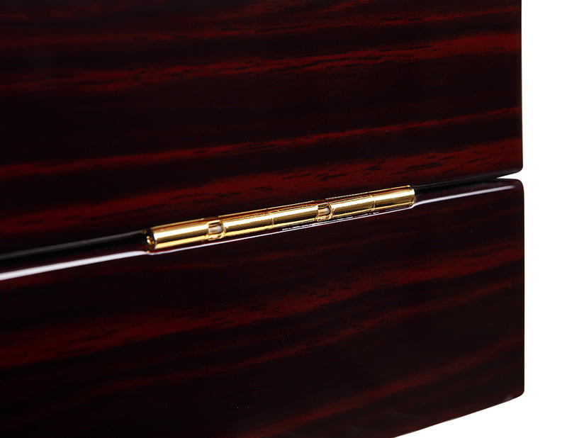 High Glossy Ebony with Apricot 10 Watch Case with Acrylic Display Window