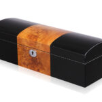 Camphor Glossy Arc 6 Watch Case with Apricot Velvet Interior