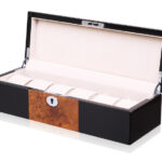 Camphor Glossy Arc 6 Watch Case with Apricot Velvet Interior