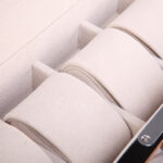 Camphor Glossy Arc 6 Watch Case with Apricot Velvet Interior