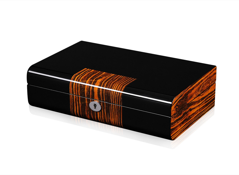 High Glossy Ebony Grain and Black 10 Watch Case