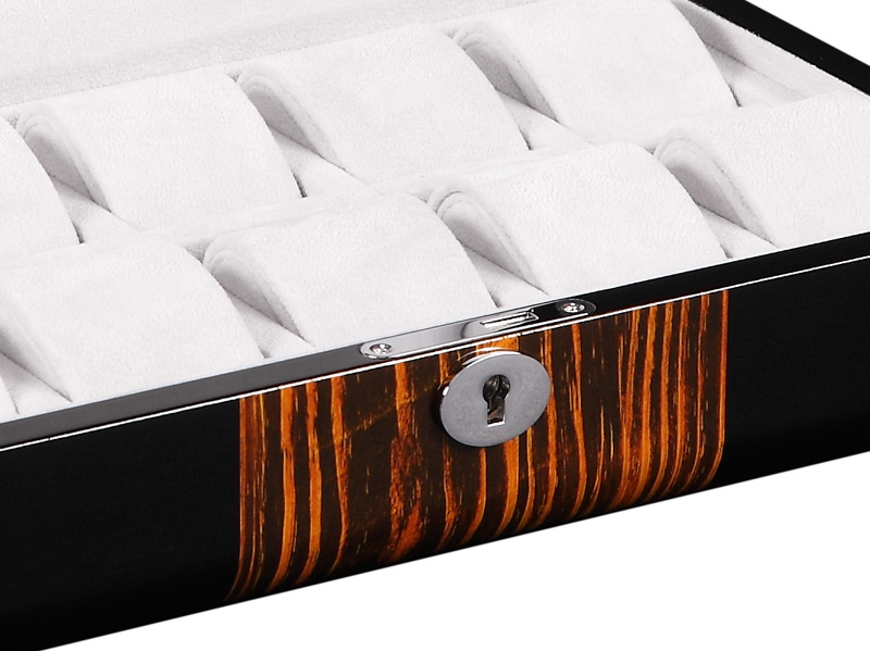 High Glossy Ebony Grain and Black 10 Watch Case