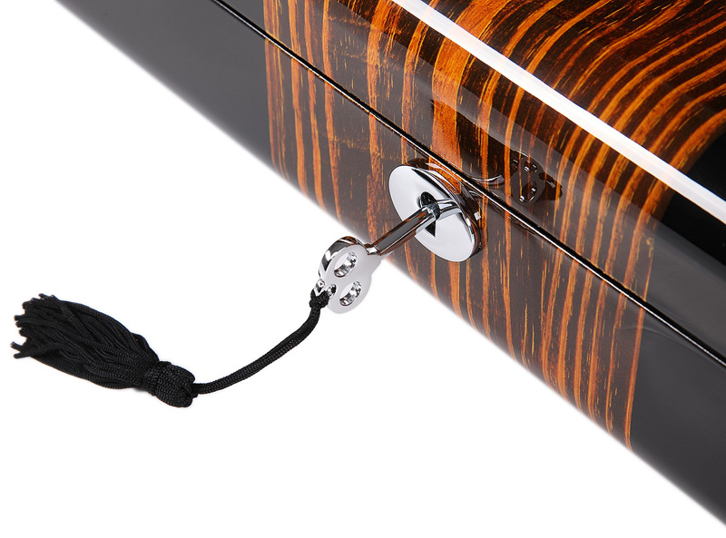 High Glossy Ebony Grain and Black 10 Watch Case