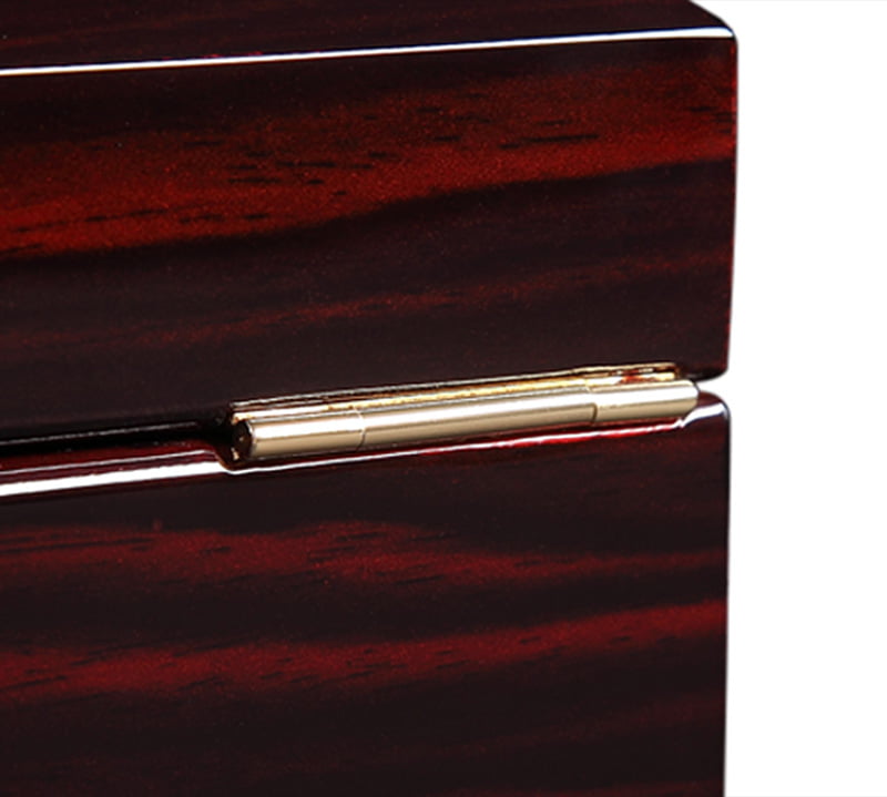 High Glossy Ebony with Grey 12 Watch Case with Velvet Interior