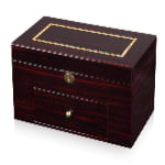 High Glossy Ebony with Apricot 20 Watch Case with Velvet Interior
