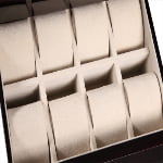 High Glossy Ebony with Apricot 20 Watch Case with Velvet Interior