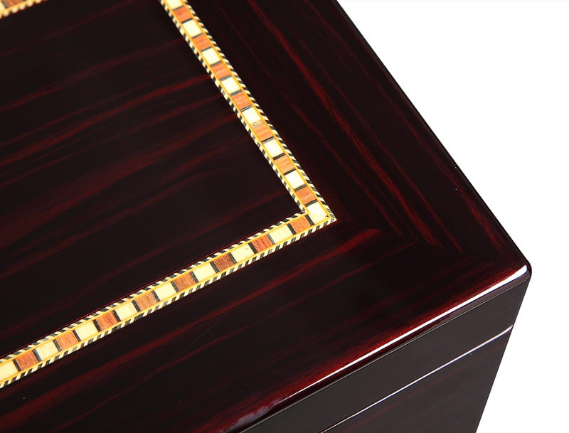 High Glossy Ebony with Apricot 20 Watch Case with Velvet Interior