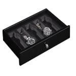 High Glossy Black 25 Watch Case with Tempered Glass Display