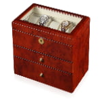 High Glossy Camphor with Beige 25 Watch Case with Tempered Glass Display