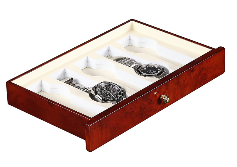 High Glossy Camphor with Beige 25 Watch Case with Tempered Glass Display
