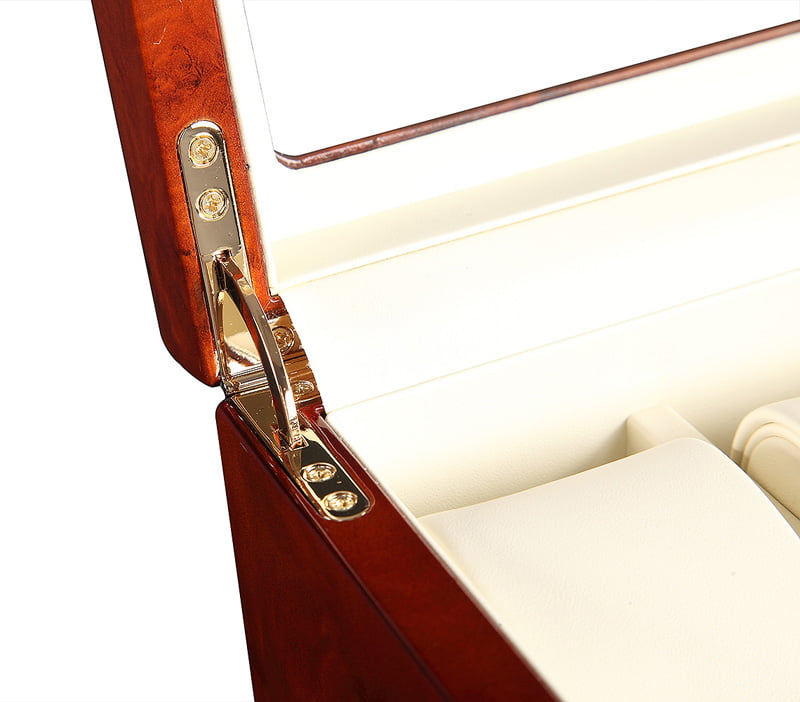 High Glossy Camphor with Beige 25 Watch Case with Tempered Glass Display