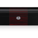 Ebony with Black High Glossy Arc 6 Watch Case with Velvet Interior
