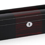 Ebony with Black High Glossy Arc 6 Watch Case with Velvet Interior