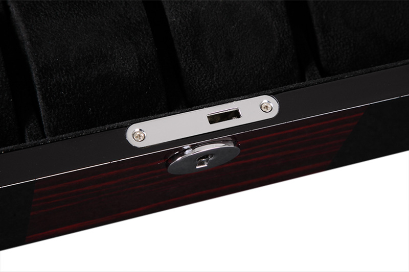 Ebony with Black High Glossy Arc 6 Watch Case with Velvet Interior