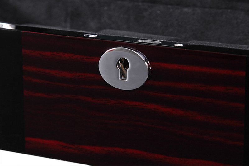 Ebony with Black High Glossy Arc 6 Watch Case with Velvet Interior